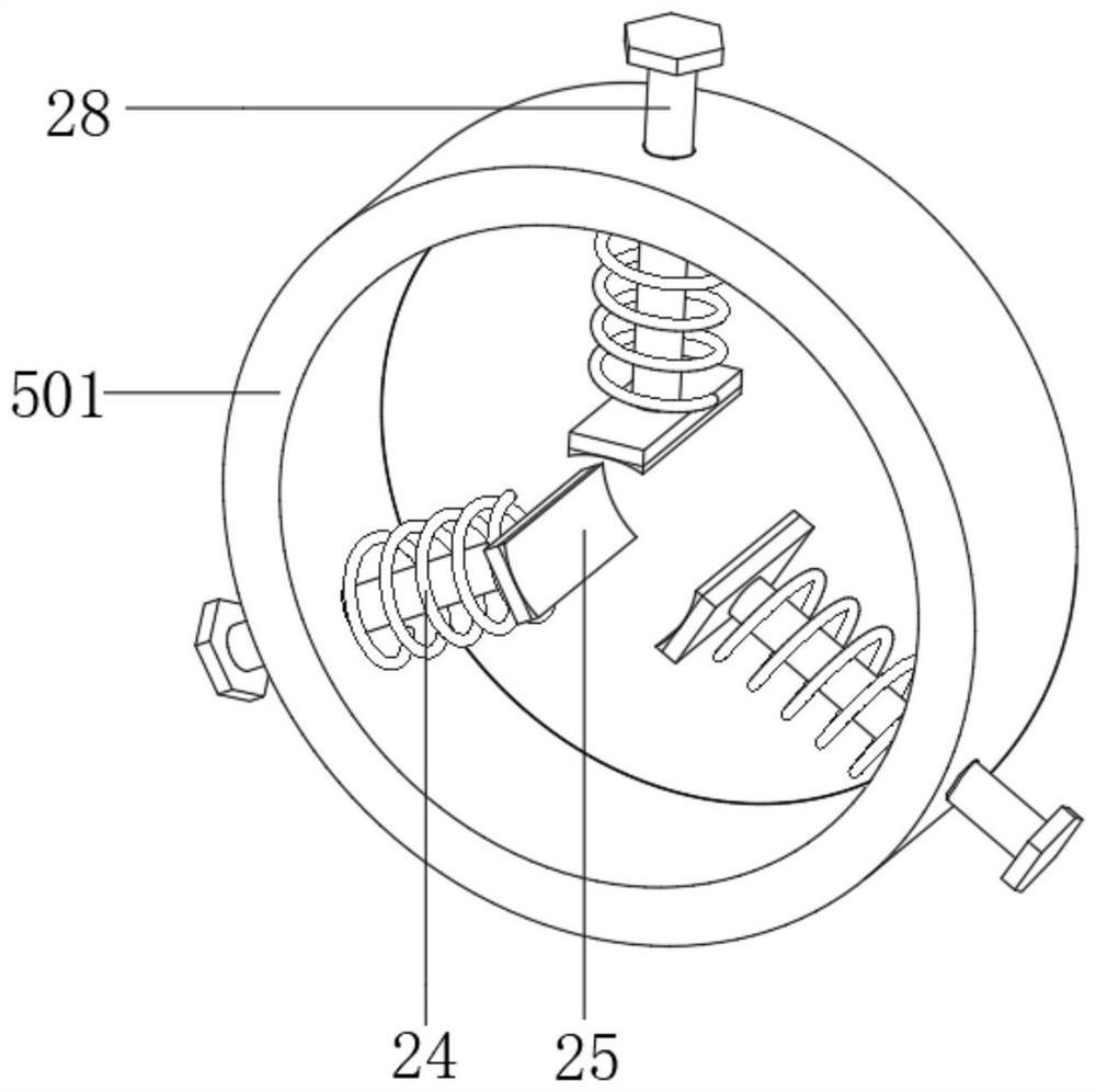 Nozzle grinding device for metal pipe processing