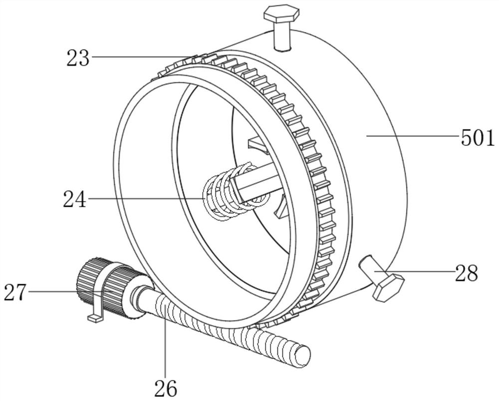 Nozzle grinding device for metal pipe processing