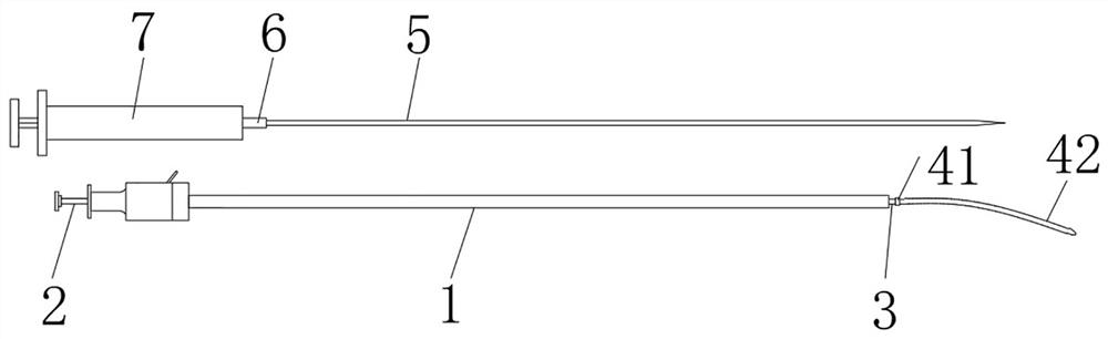 Novel bovine embryo transplantation gun capable of bending and stretching forwards along with uterine horn