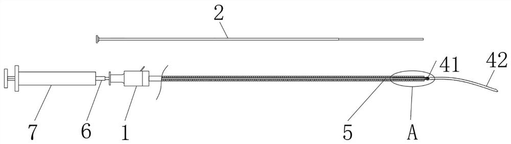 Novel bovine embryo transplantation gun capable of bending and stretching forwards along with uterine horn