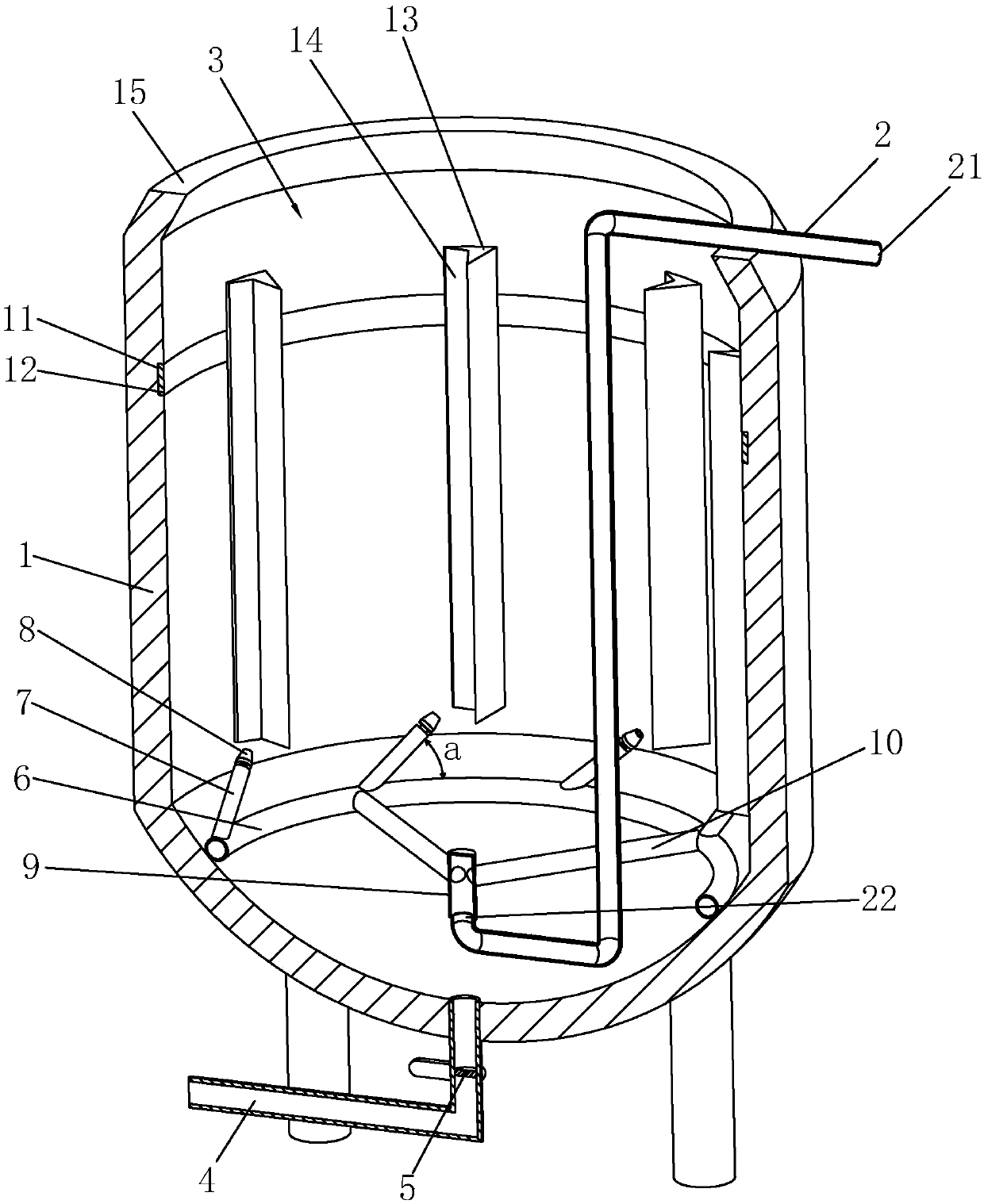 Starch pasting heating barrel