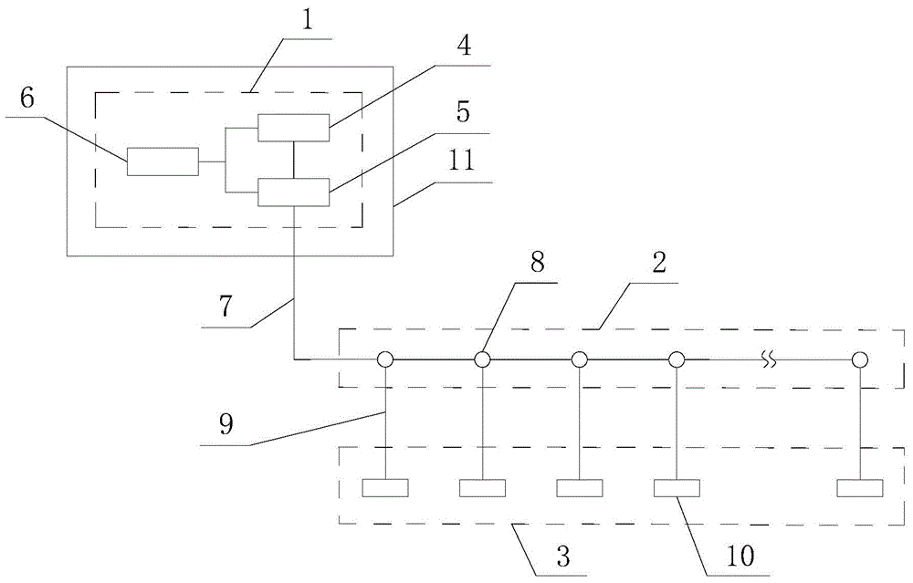 Tunnel roof separation dynamic monitoring system based on fiber bragg grating and early-warning method thereof