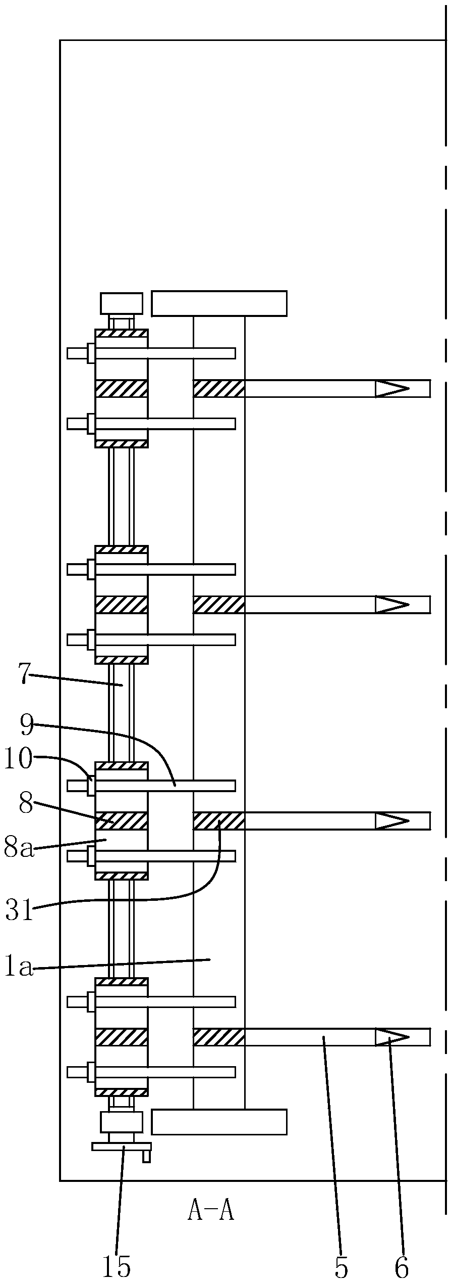 Laminated strip safety cutting device for processing polytetrafluoroethylene cable wrapping tape