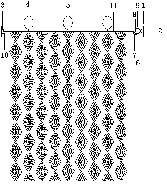 Hanging device for plastic paper partition curtain