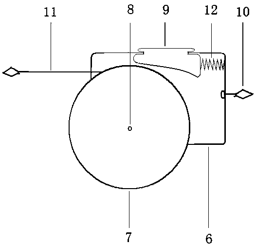 Hanging device for plastic paper partition curtain