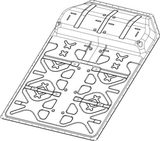 A stamping system for the upper cover of a battery pack of a new energy vehicle