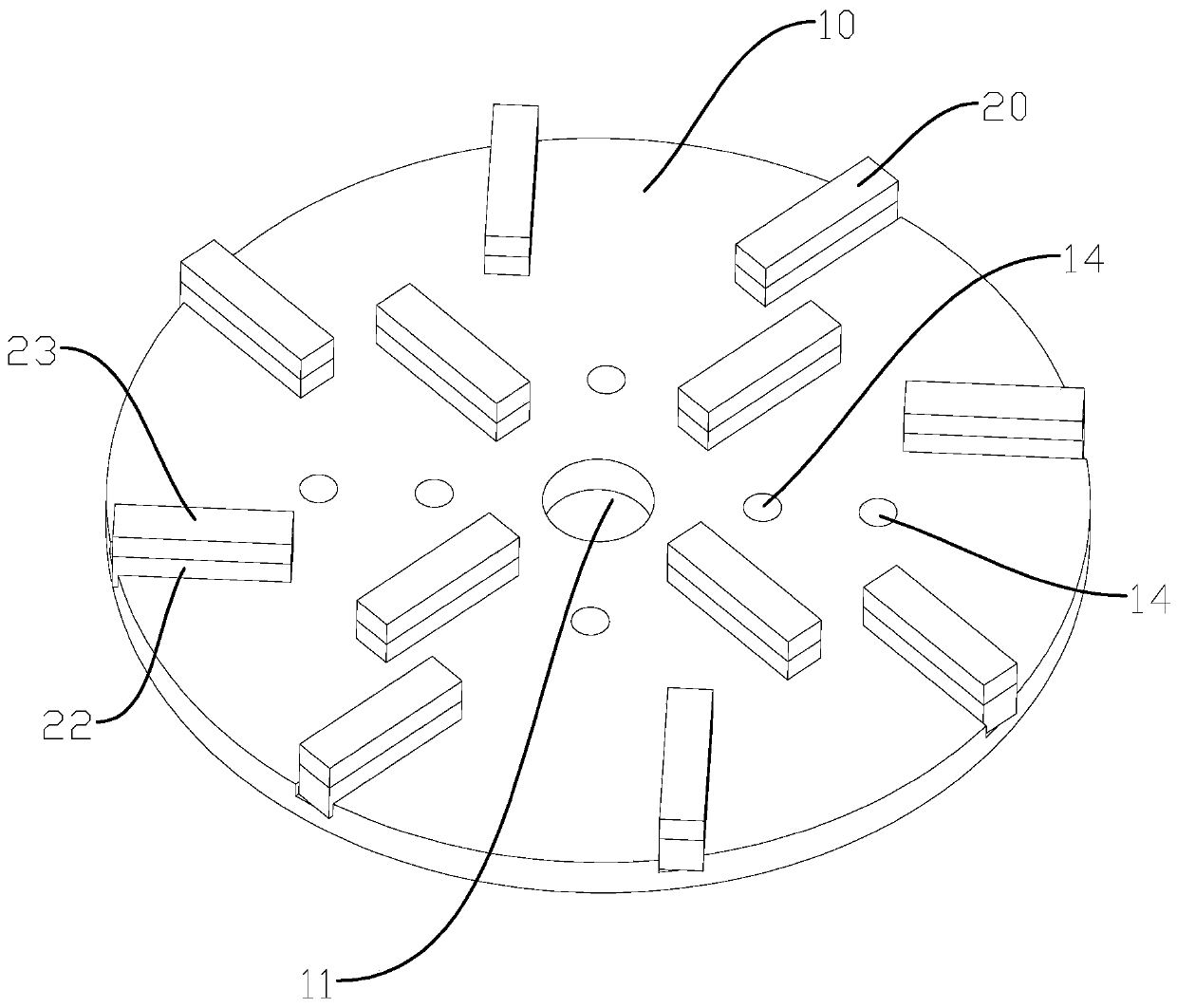 Metal grinding disc for stone grinding and polishing and manufacturing process thereof