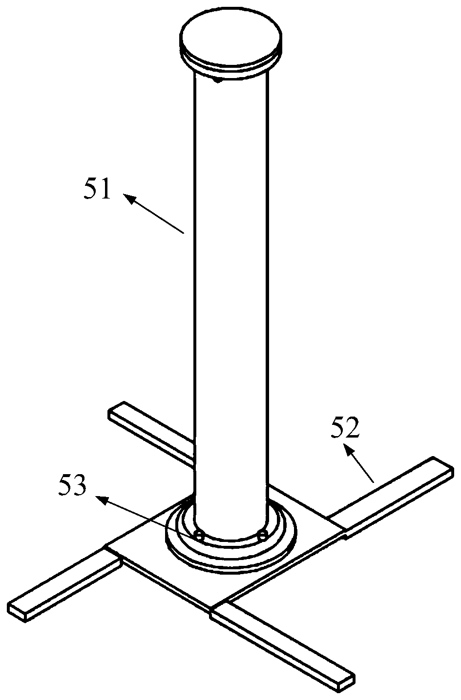 Discharging device and discharging method for submarine oil-filled cable direct-current withstand voltage test