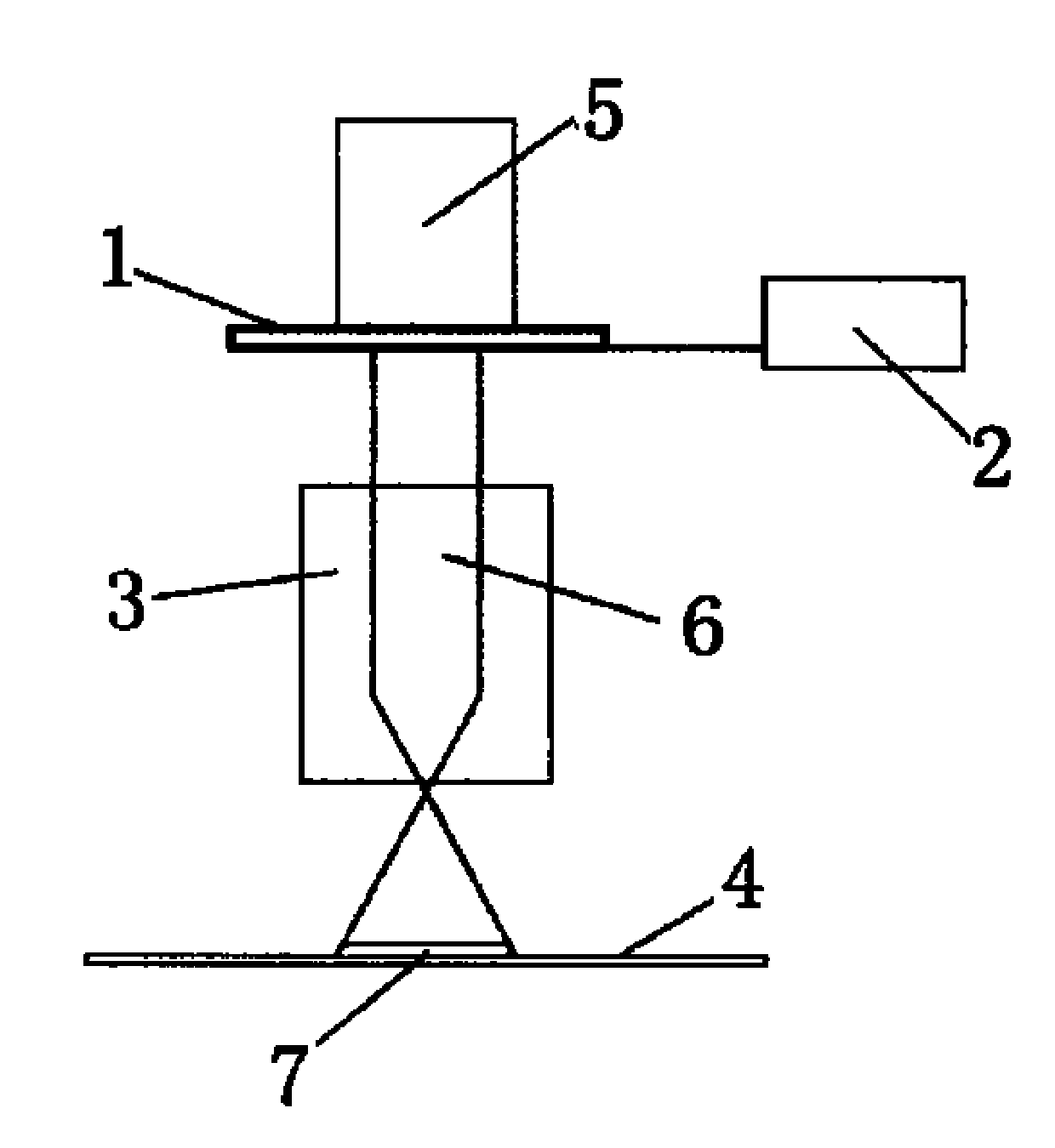 Method for capturing specific laser processing beam spot through projection imaging