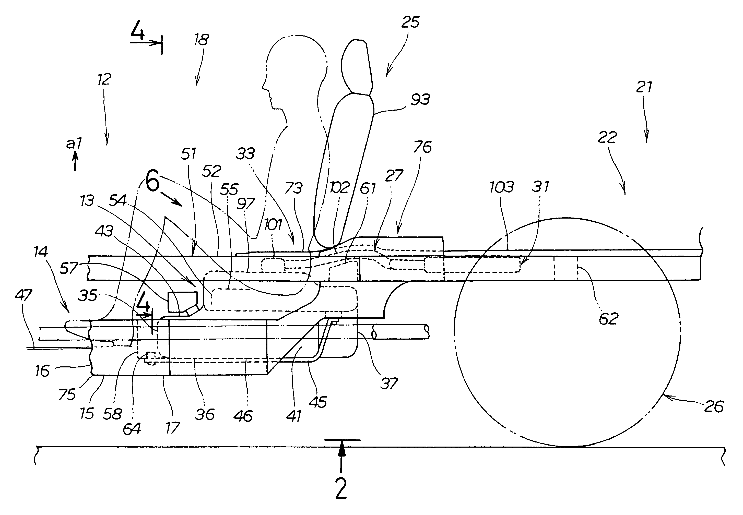 Vehicle body structure having fuel tank and canister