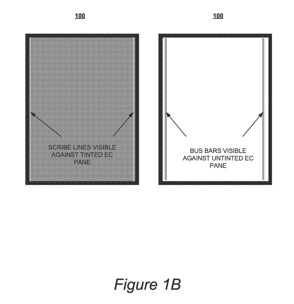 Obscuring bus bars in electrochromic glass structures