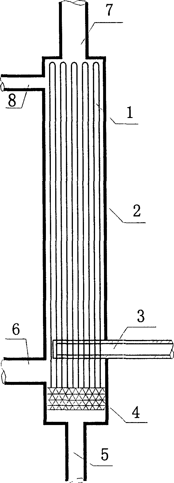 External pressure piller type hollow fiber films assemblies capable of air blast