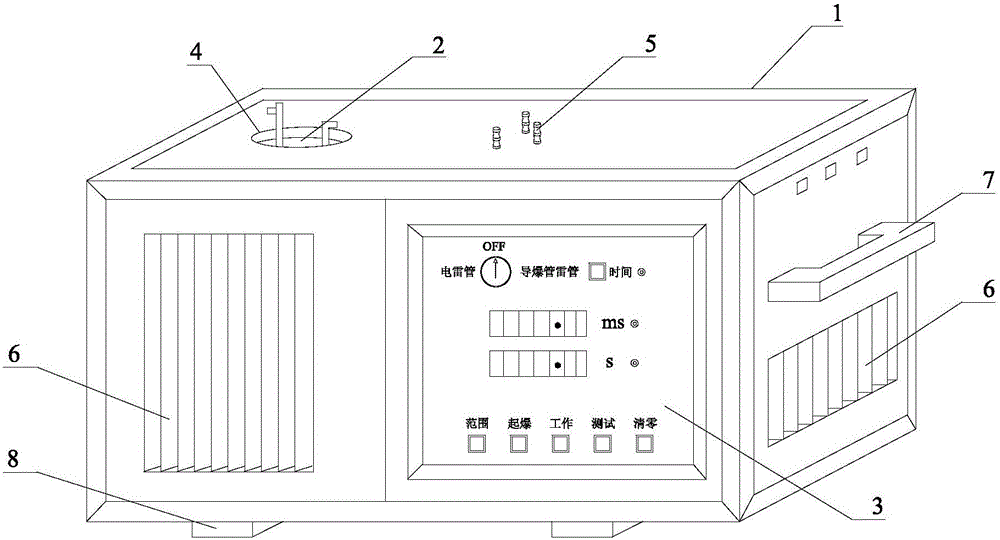 A detonator delay time tester