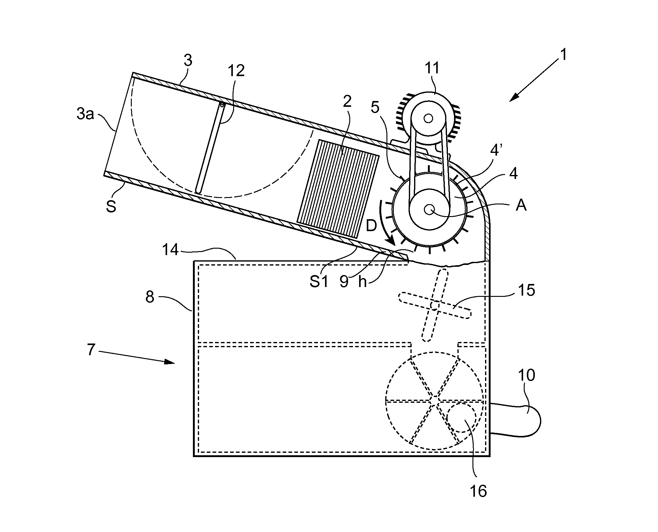 Device for dissolving compressed blocks of insulation, a loose fill insulation apparatus and a method for dissolving compressed blocks of insulation