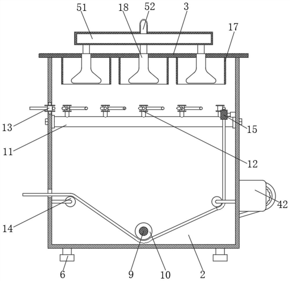 Multi-color blending dip dyeing device for textile polyester yarns