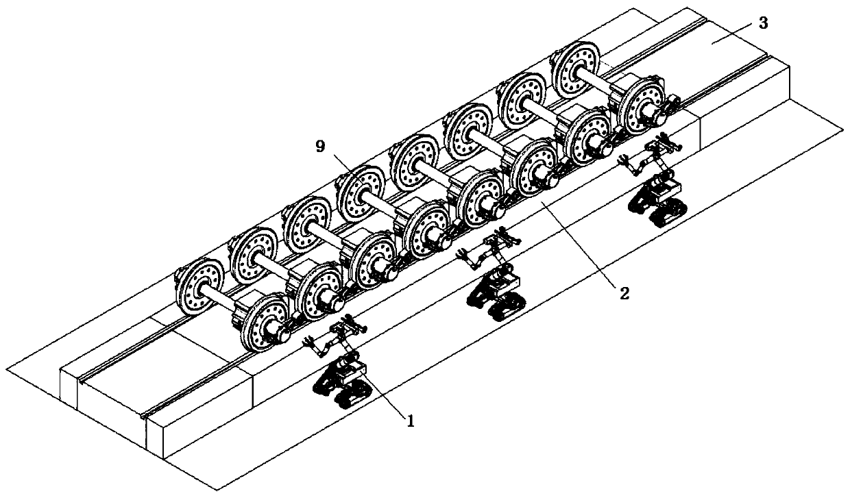 Intelligent screwing and assembling system based on crawler type six-axis robots