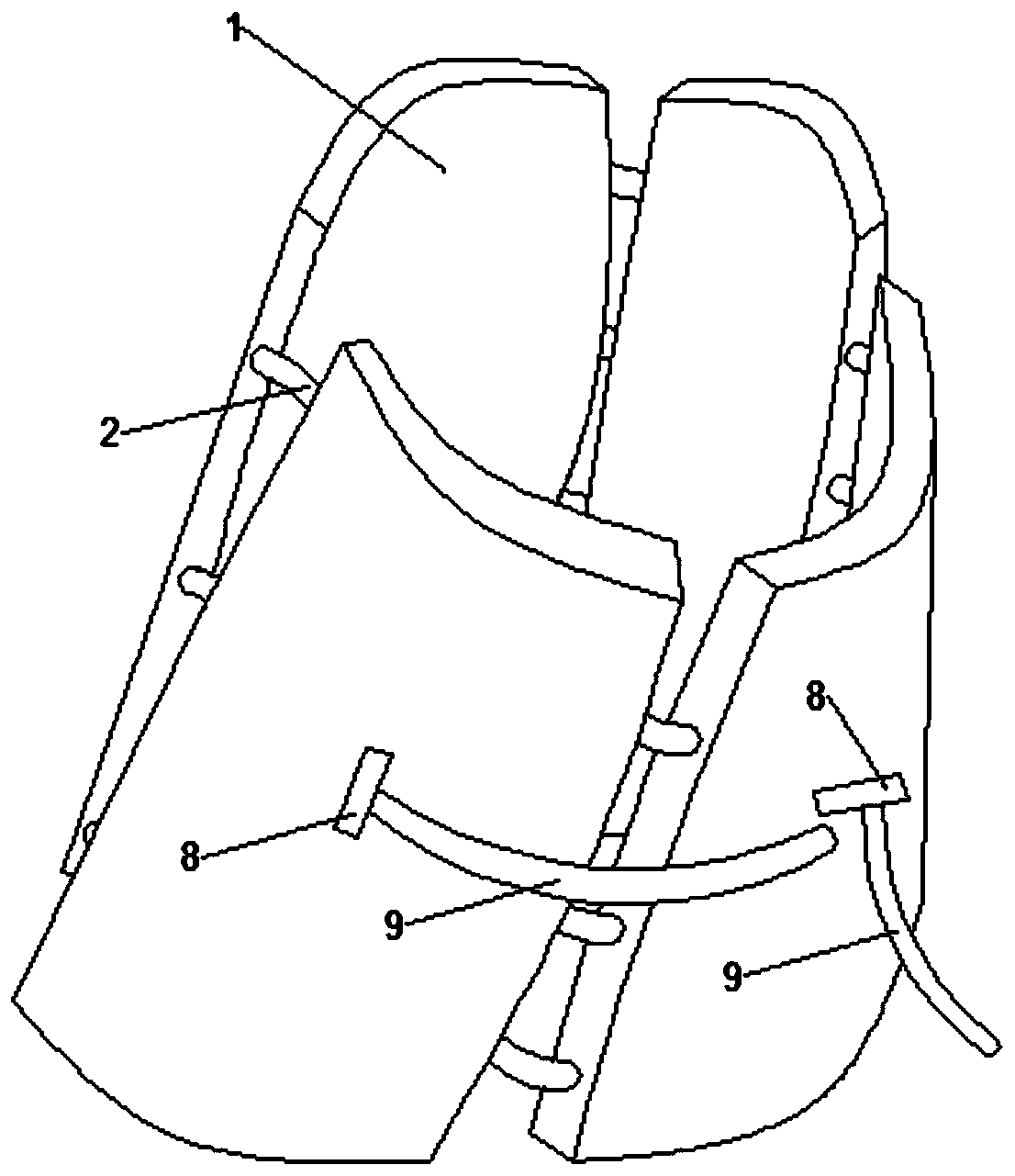 Novel multi-functional four-limb splint for orthopedics with traditional Chinese medicine theory