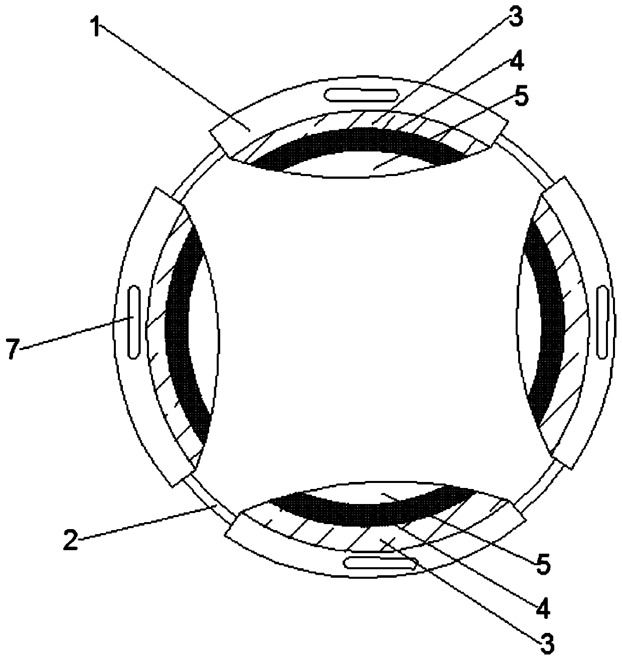 Novel multi-functional four-limb splint for orthopedics with traditional Chinese medicine theory