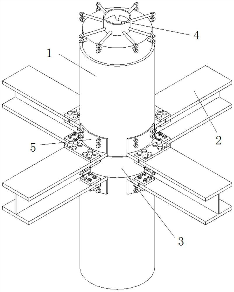 Double steel pipe concrete beam-column joint with built-in frp bar connection device and its installation method