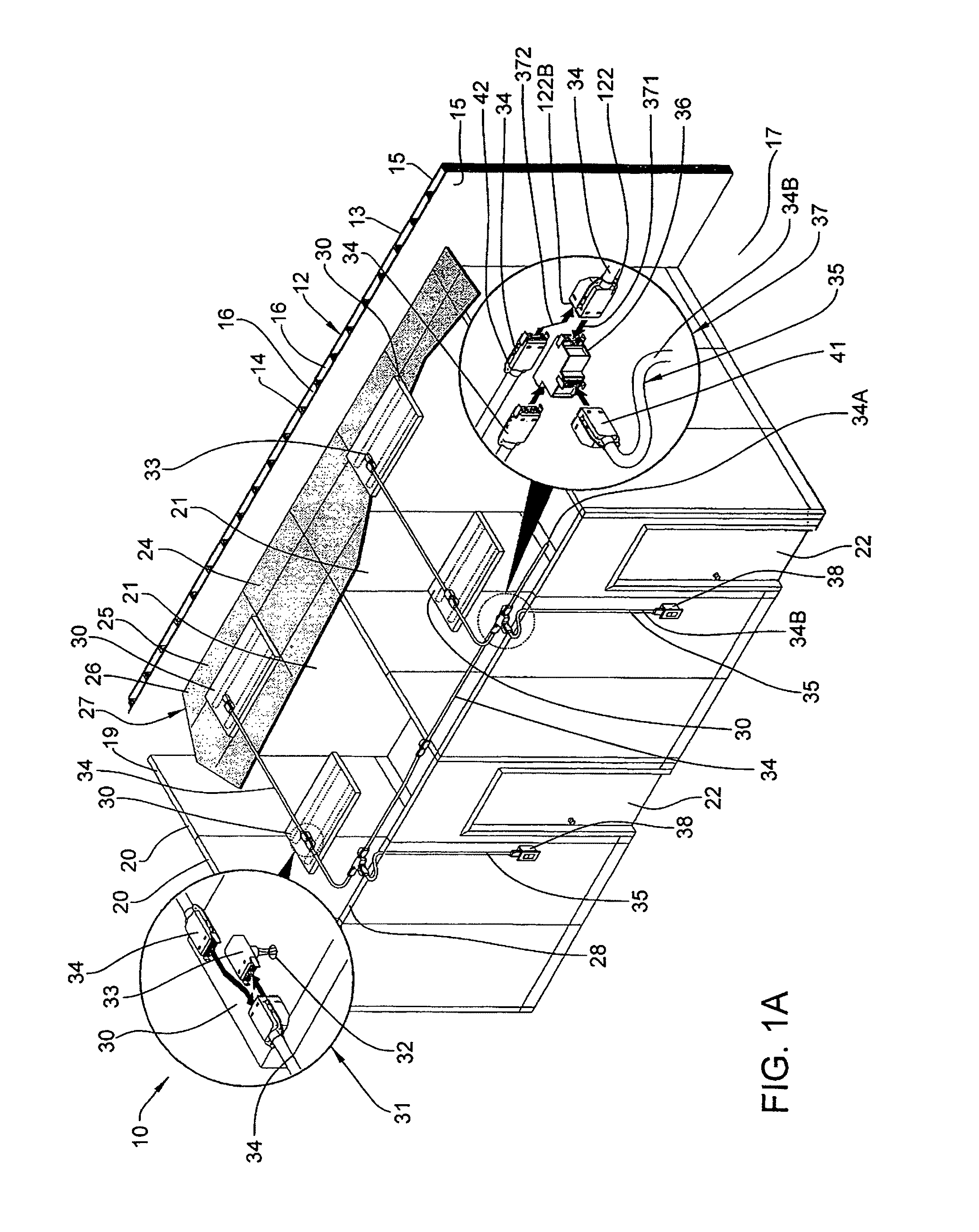 Modular electrical distribution system for a building