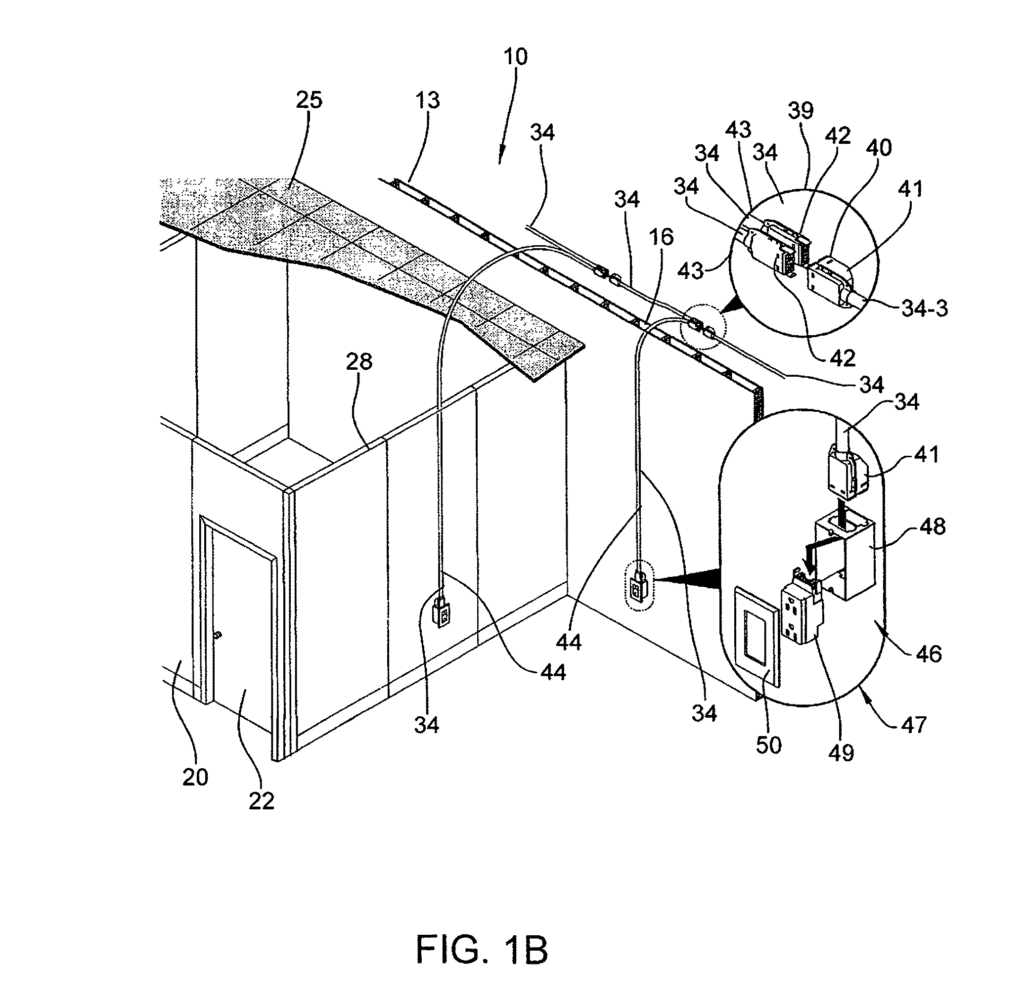 Modular electrical distribution system for a building