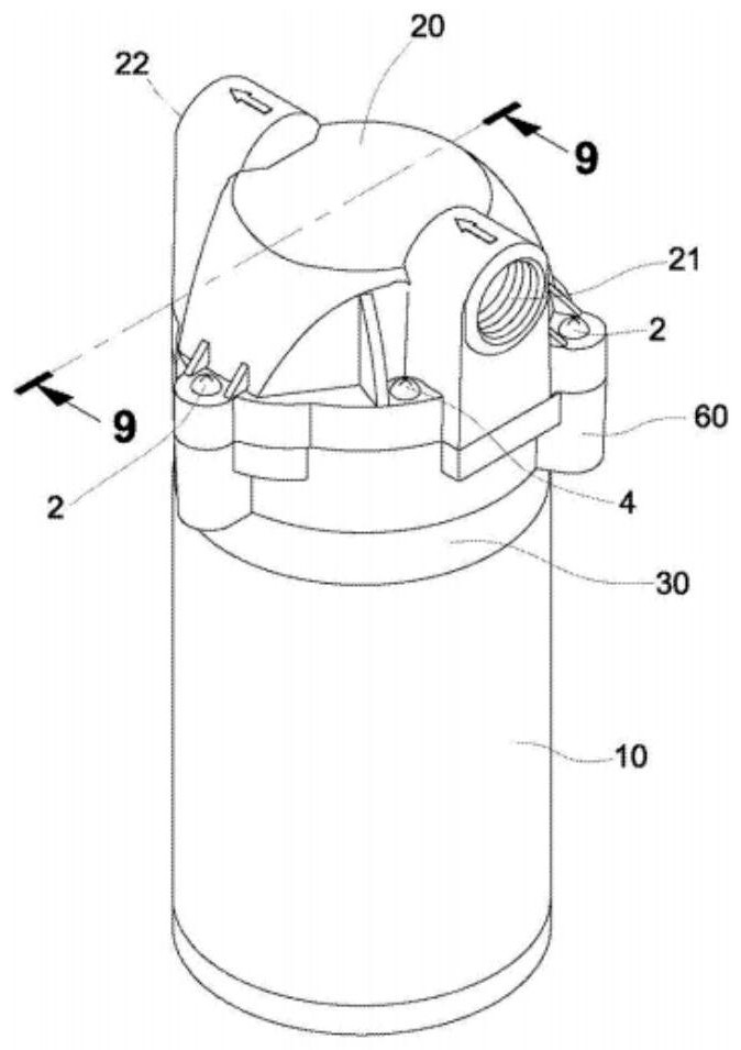 Pump head of diaphragm booster pump, diaphragm booster pump and water treatment device