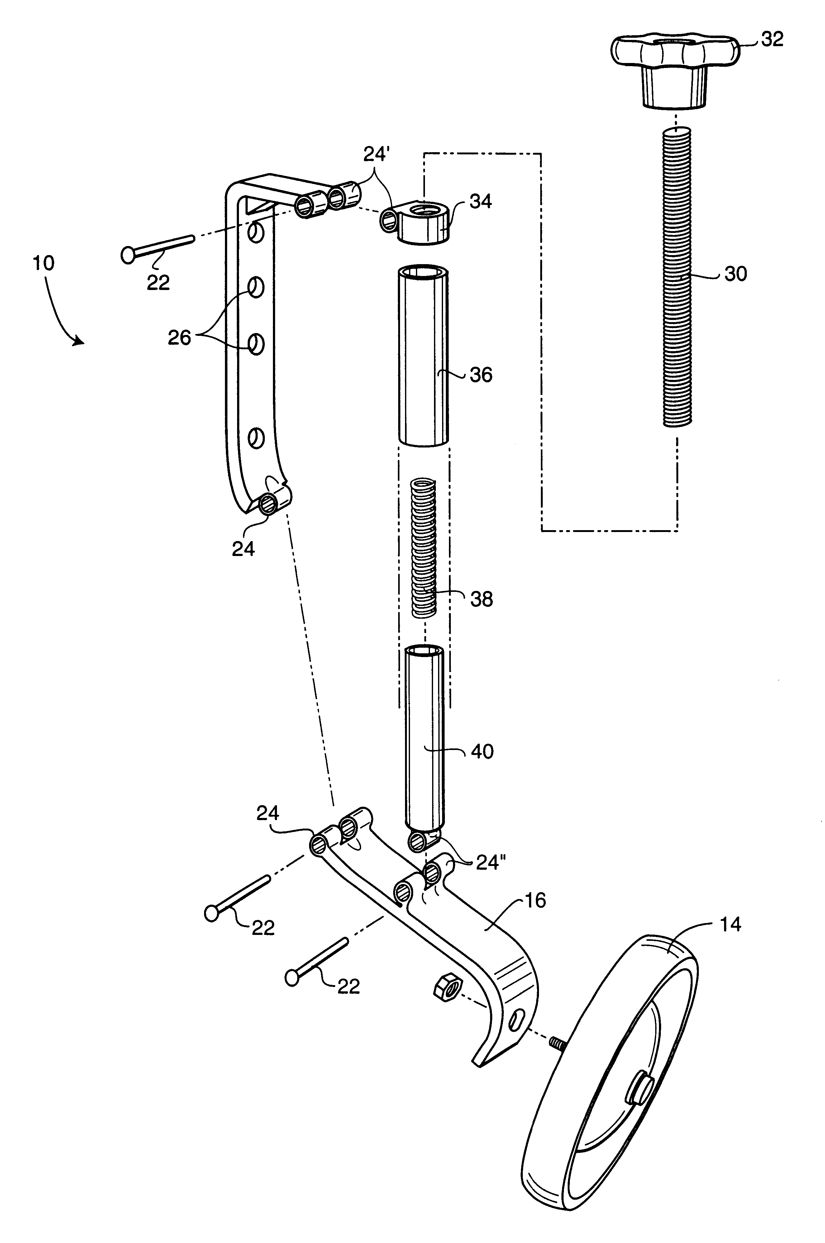 Bicycle training wheel assembly