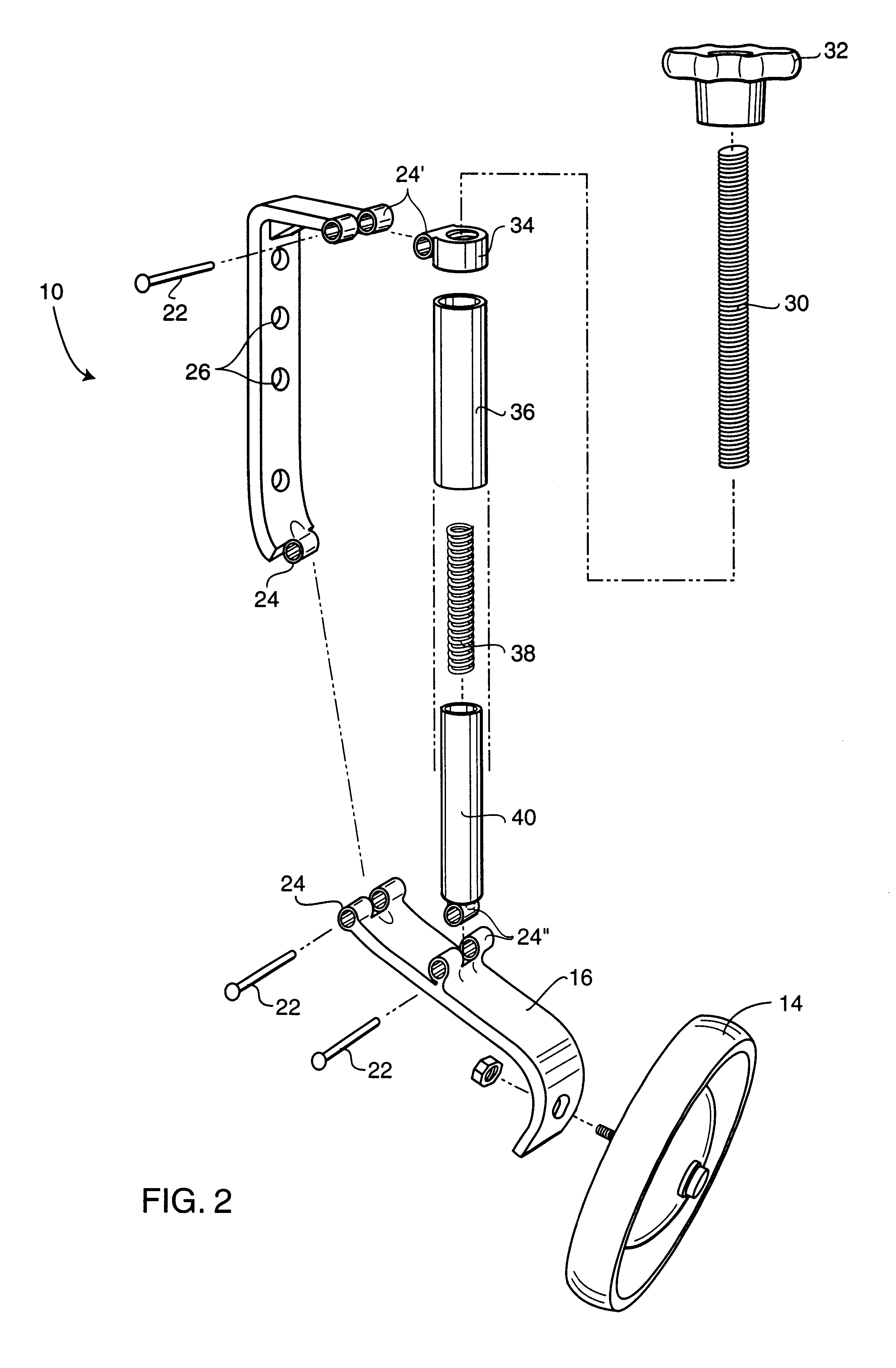 Bicycle training wheel assembly