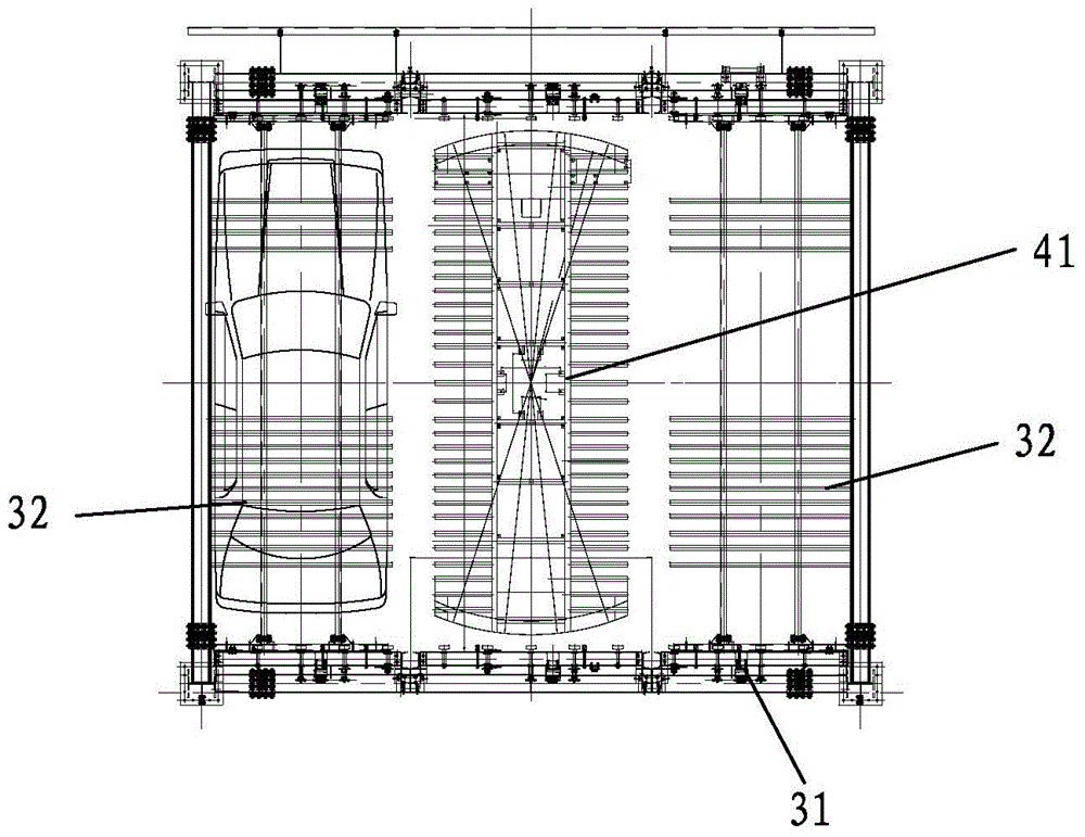 A comb-type tower garage parking equipment