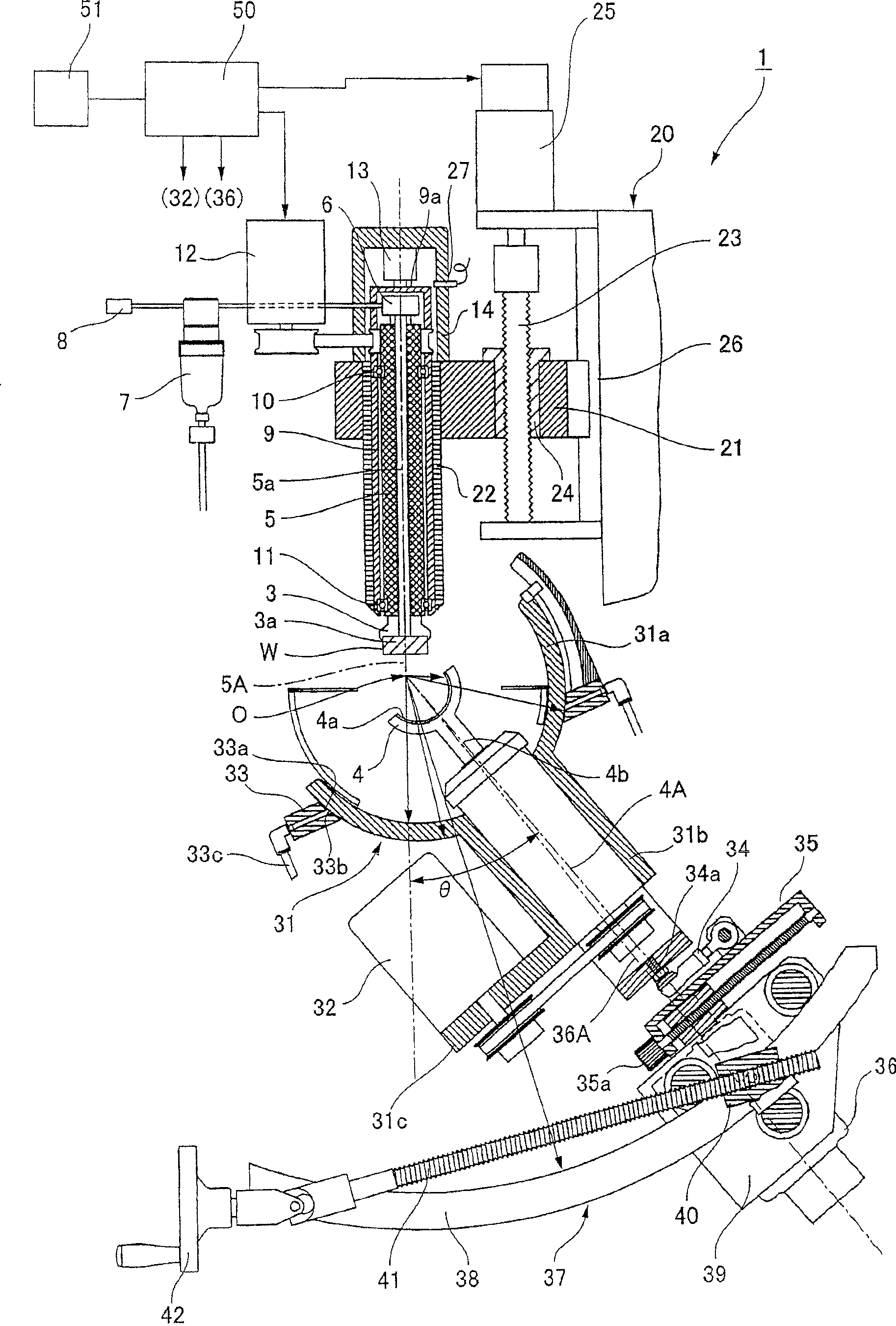 Lens grinding method and device