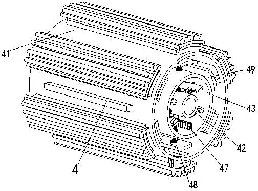 Combined harvester threshing and separating device for rice and wheat