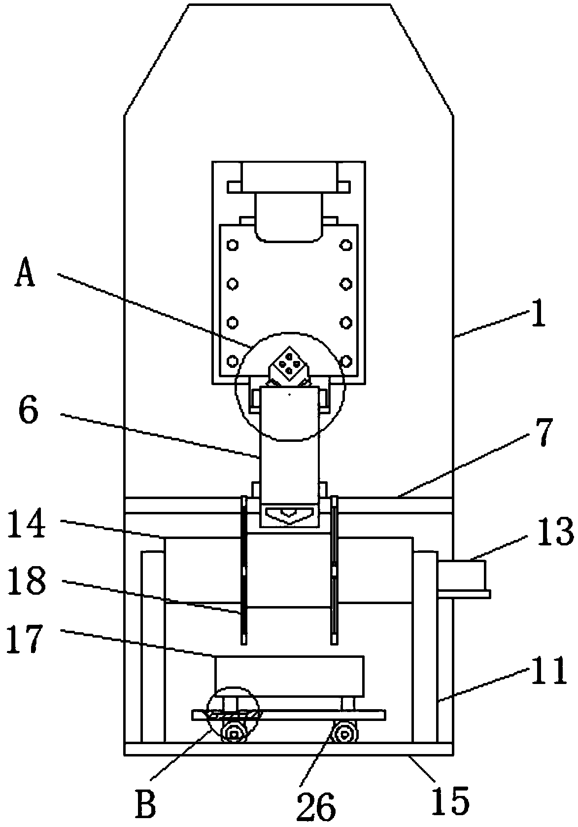 Angle steel shearing device with automatic conveying function