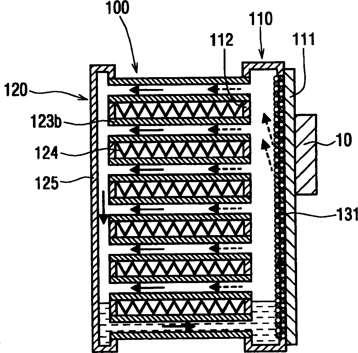 Boiling cooling device