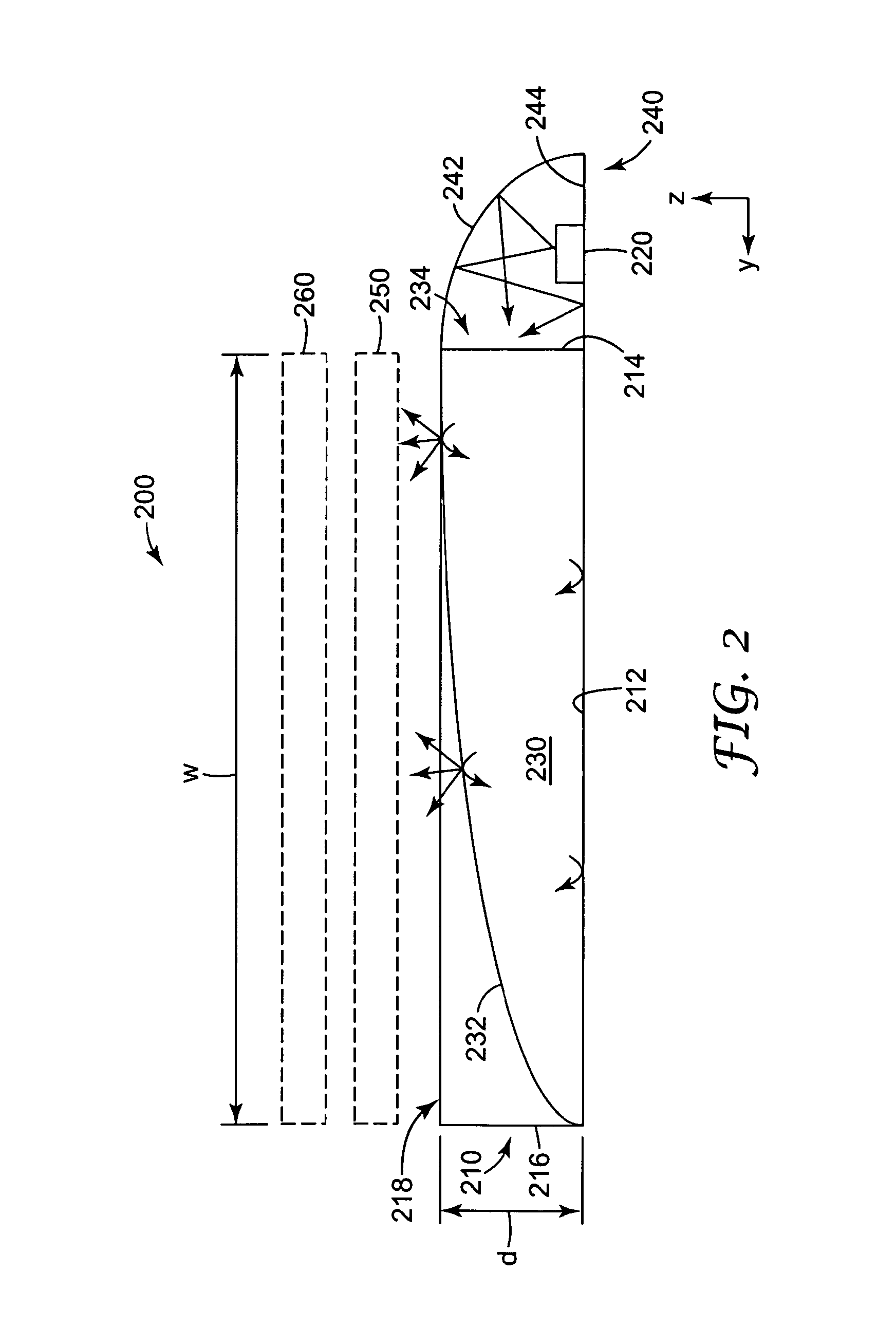 Edge-lit backlight having light recycling cavity with concave transflector