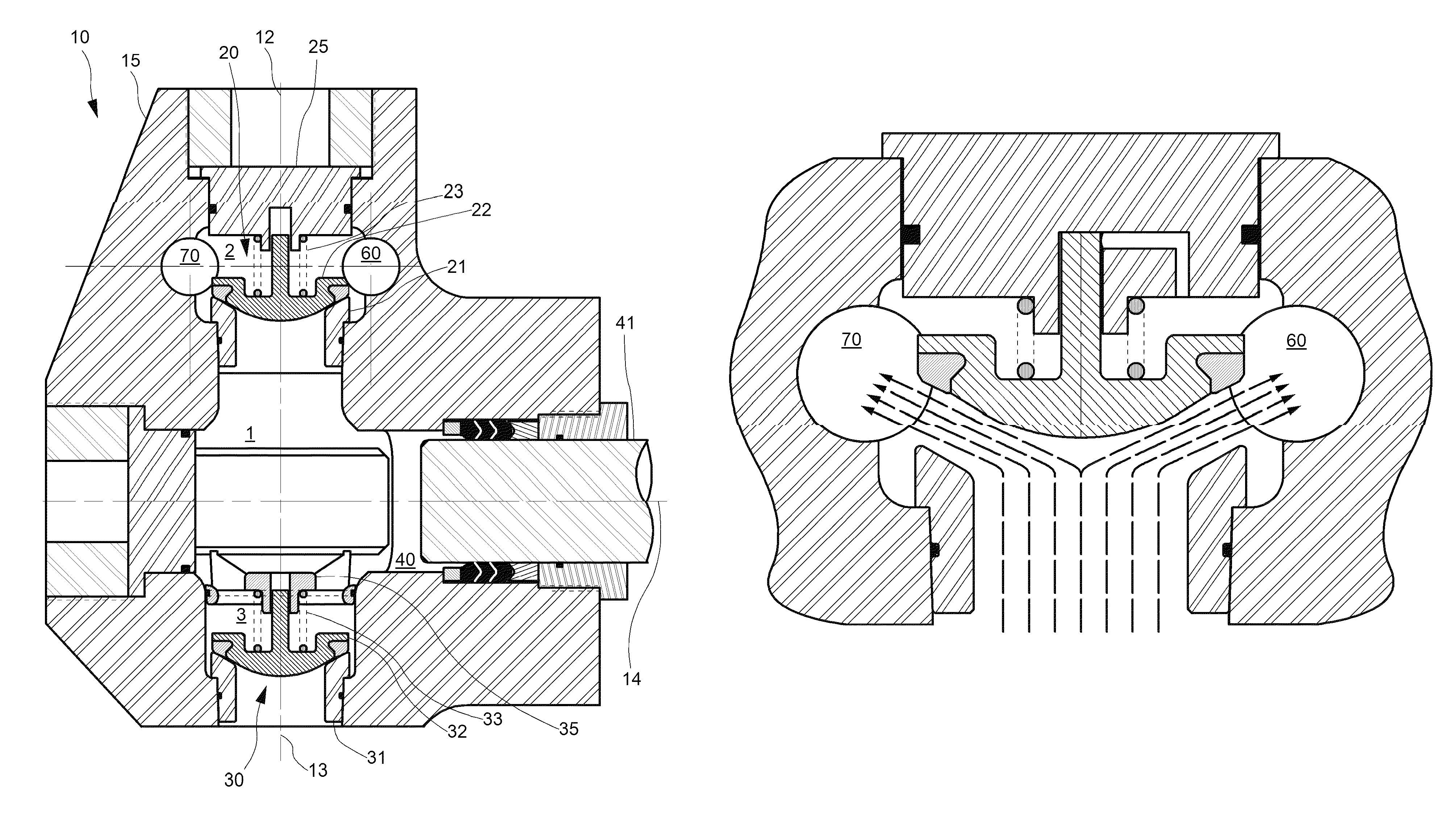 Multiple port discharge manifold fluid end