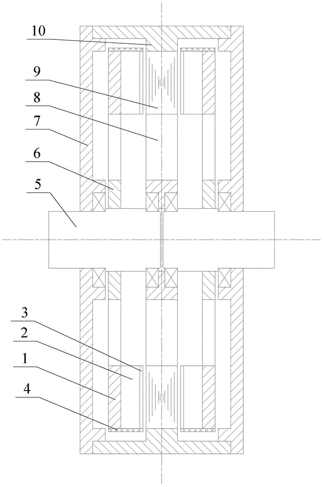 Axial magnetic field permanent magnet counter-rotating dual-rotor compensation pulse generator