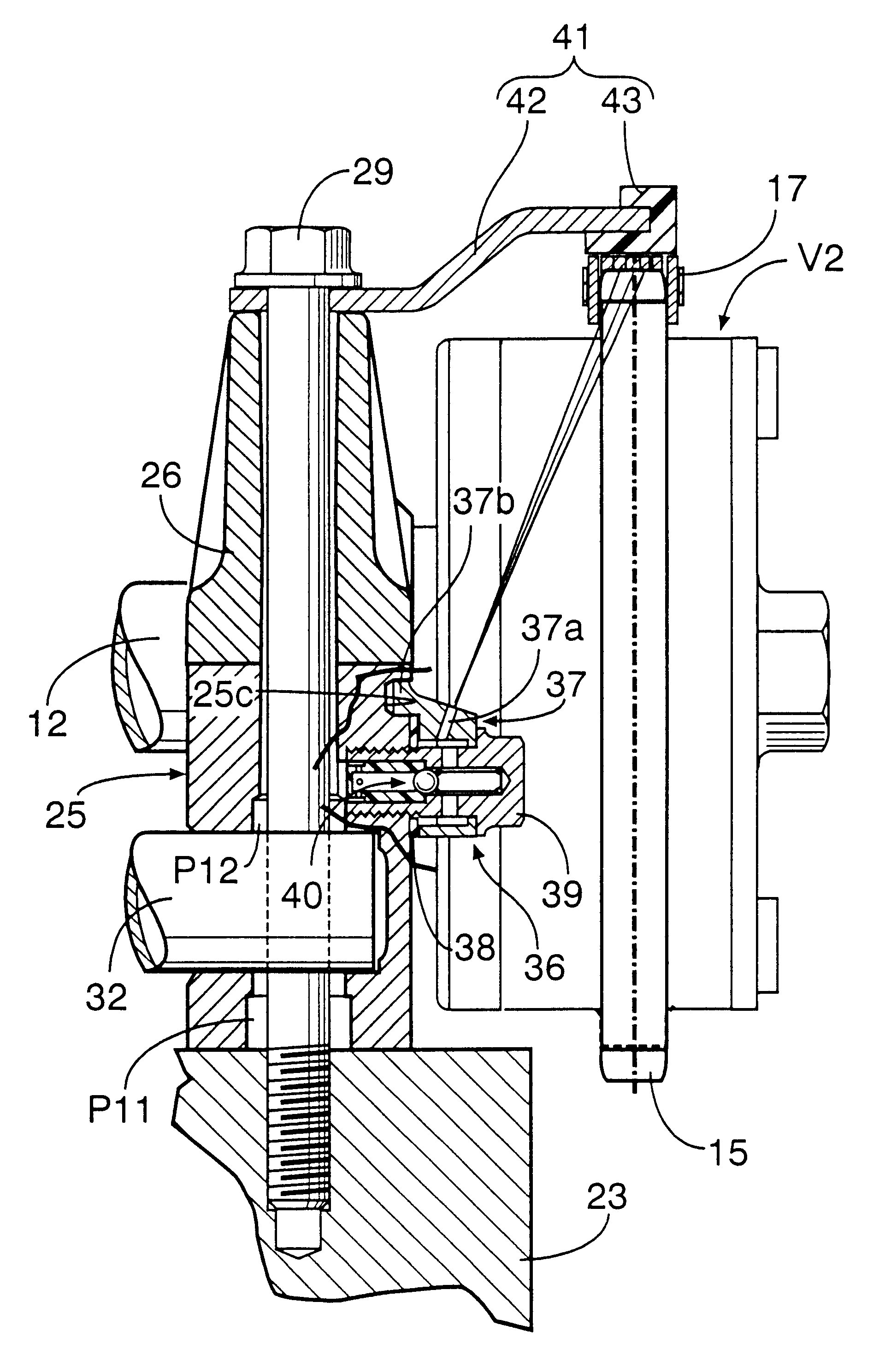 Timing chain lubricating structure for engine