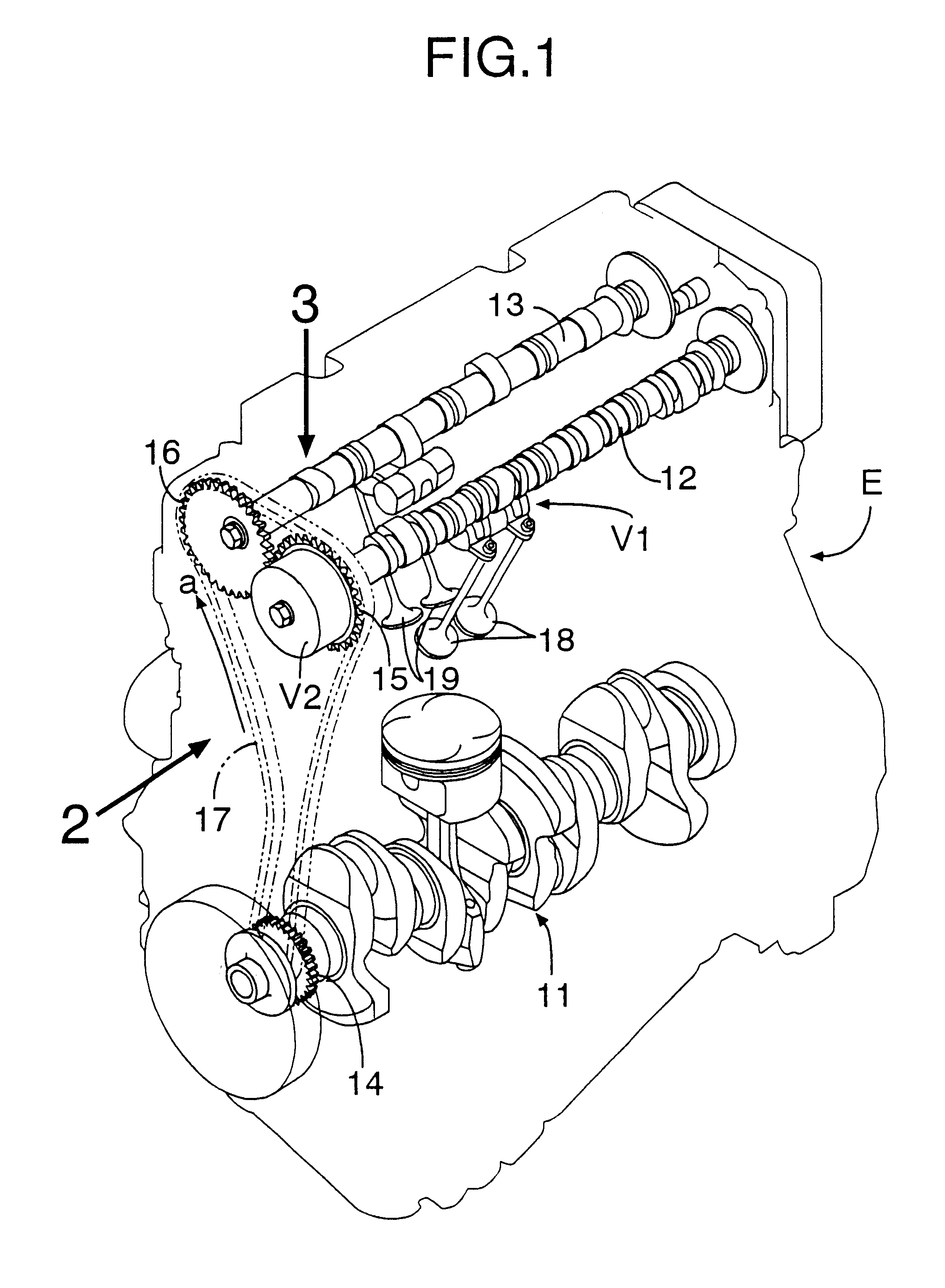 Timing chain lubricating structure for engine