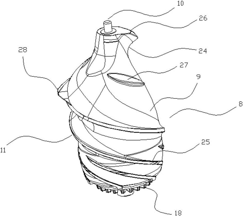 Medium-caliber juicer structure