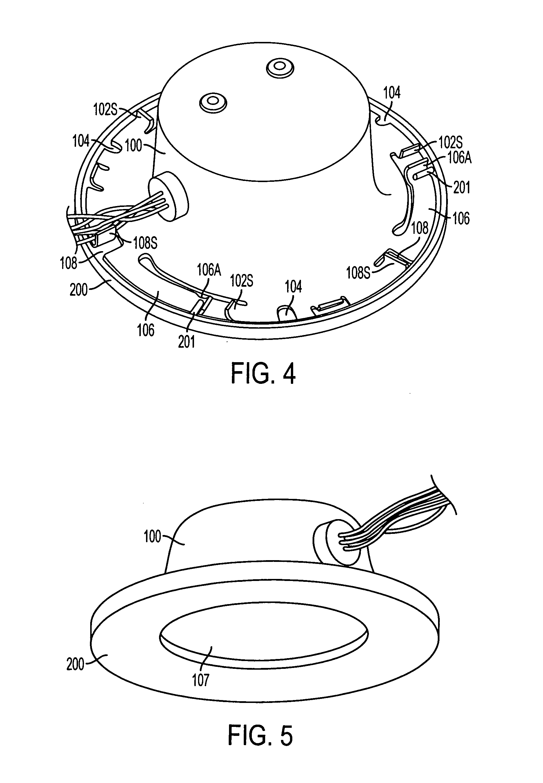 Positive locking light fixture with faceplate