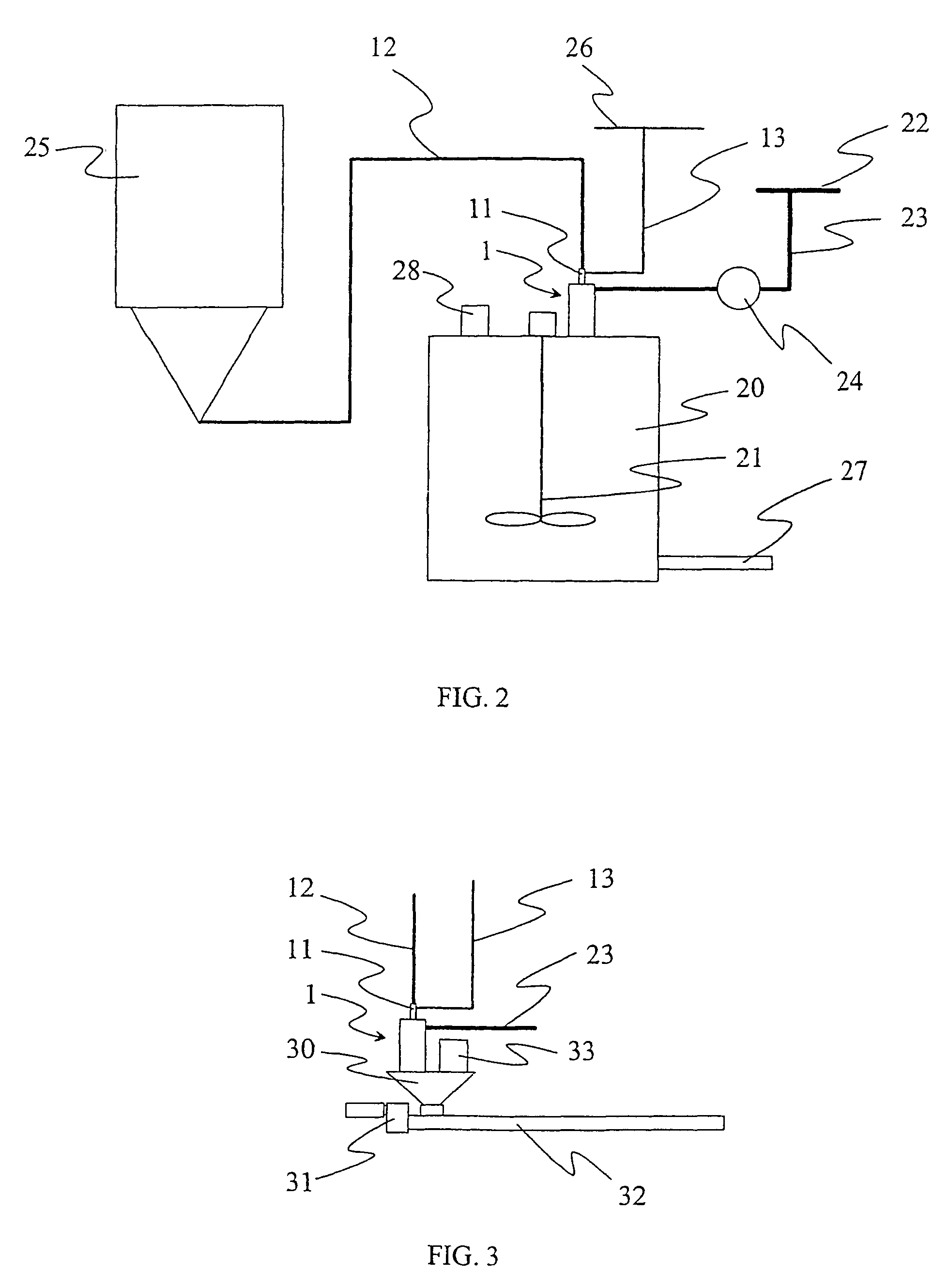 Method and apparatus for mixing pulverous material with liquid