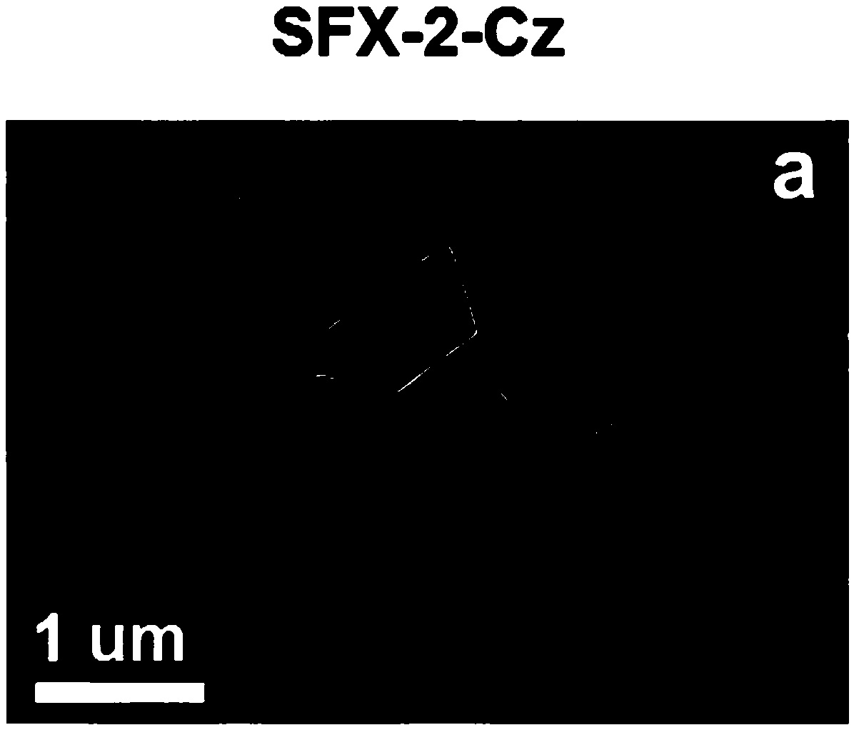 Organic nanomaterial based on spirofluorene-xanthrene mono-substituted carbazole, preparation method and application thereof