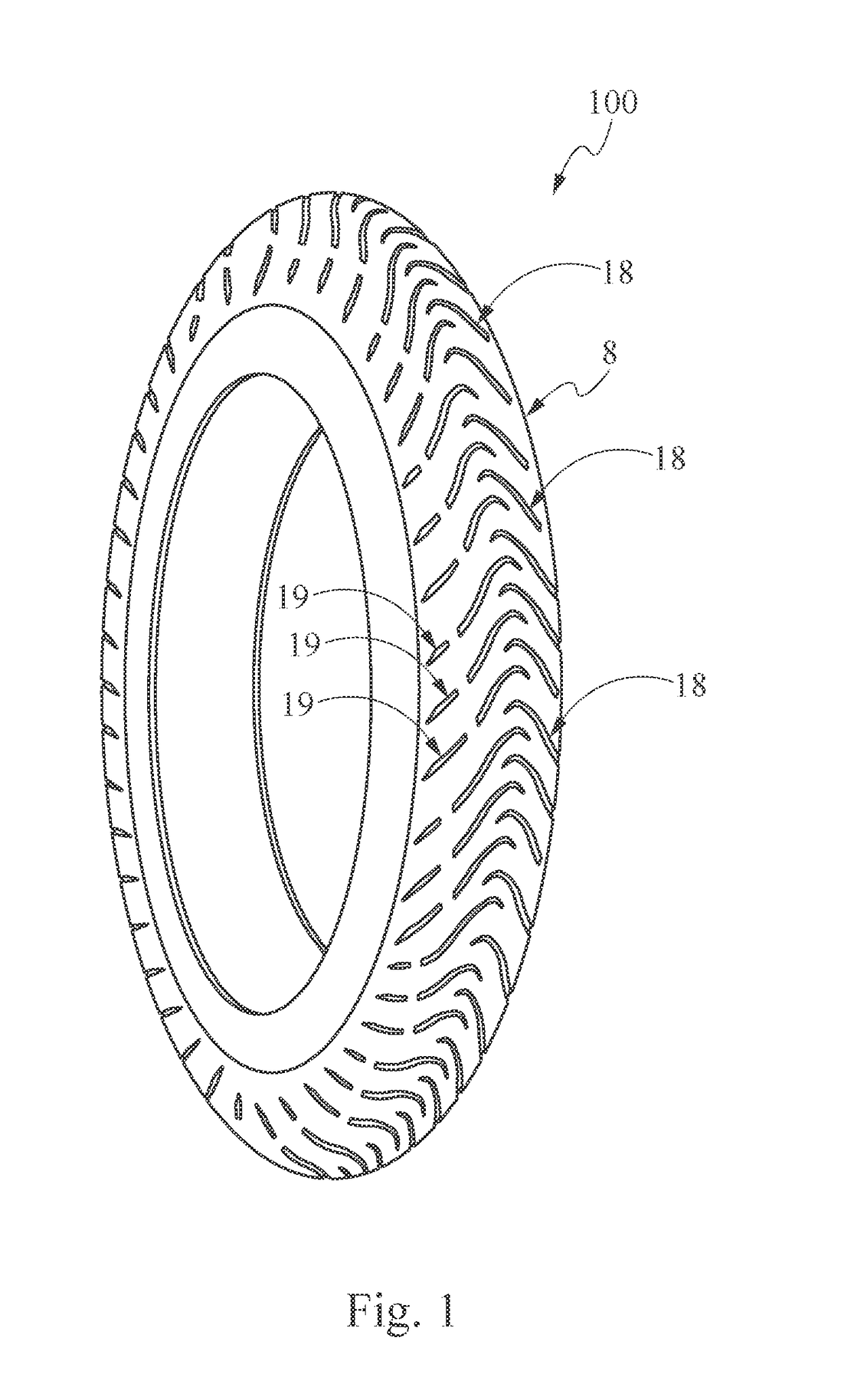 Tyre for motorcyle wheels