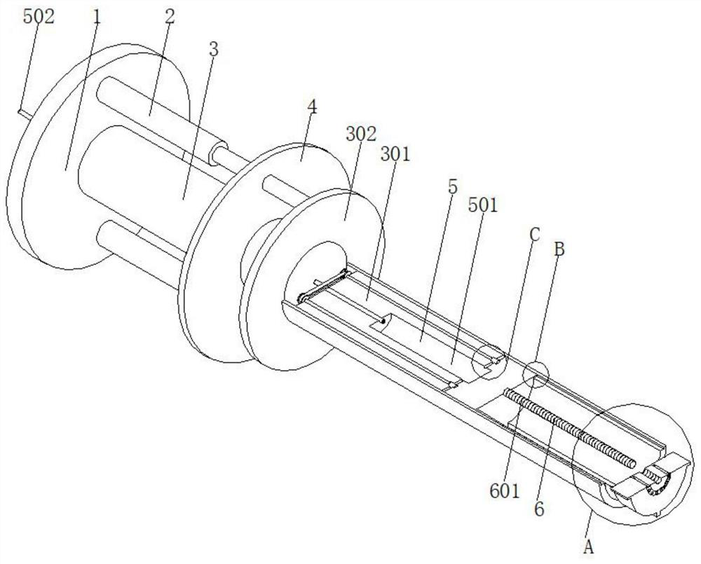 A manipulator telescopic device for a welding robot used in the manufacture of RV trailers