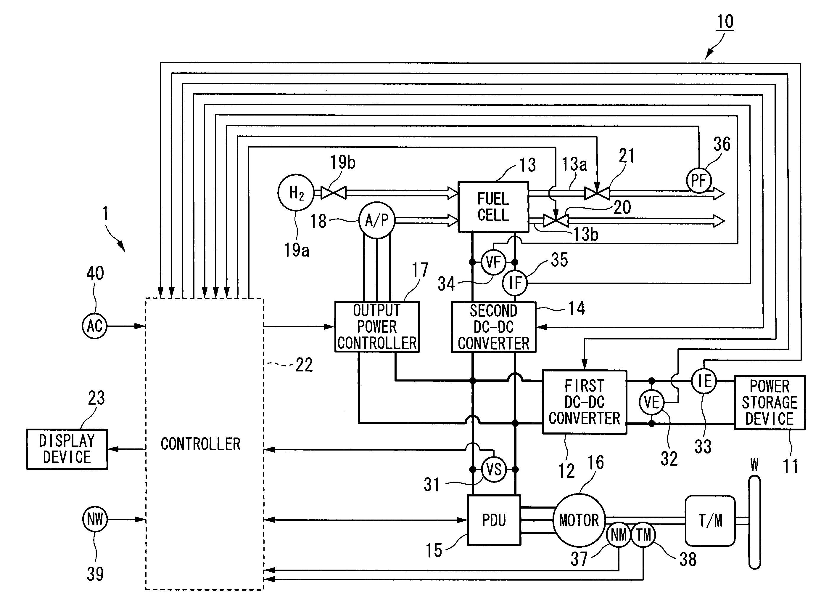 Fuel efficiency display device for fuel cell vehicle, and fuel efficiency displaying method for fuel cell vehicle