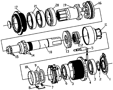 Bicycle assisting force system adopting middle-axis torque sensor