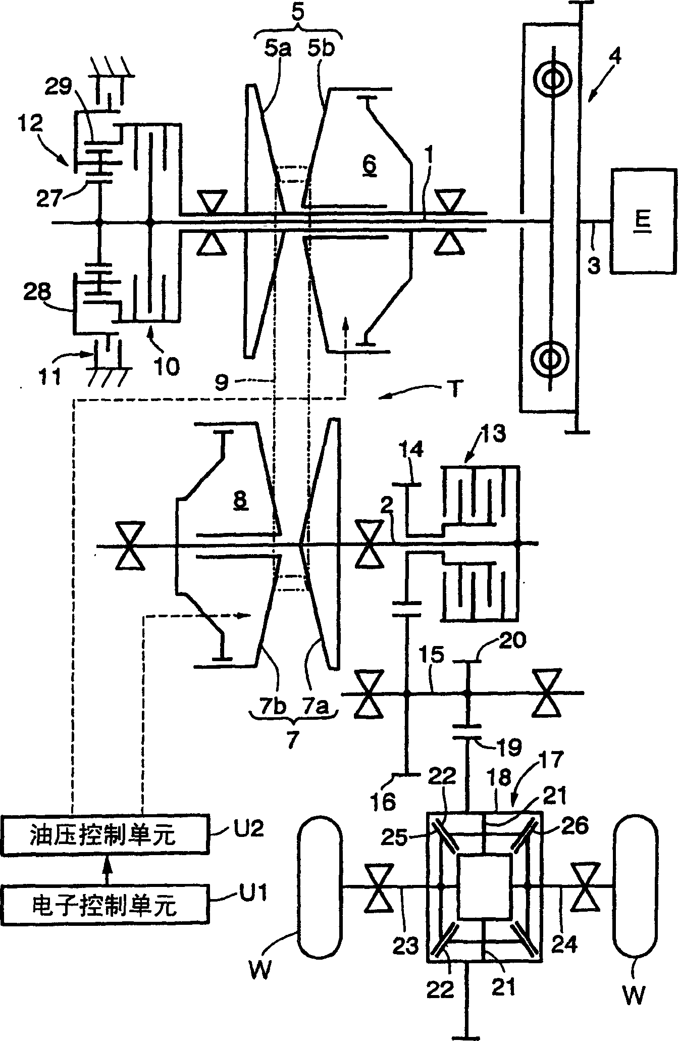 Metal band type stepless speed variator lubricating device