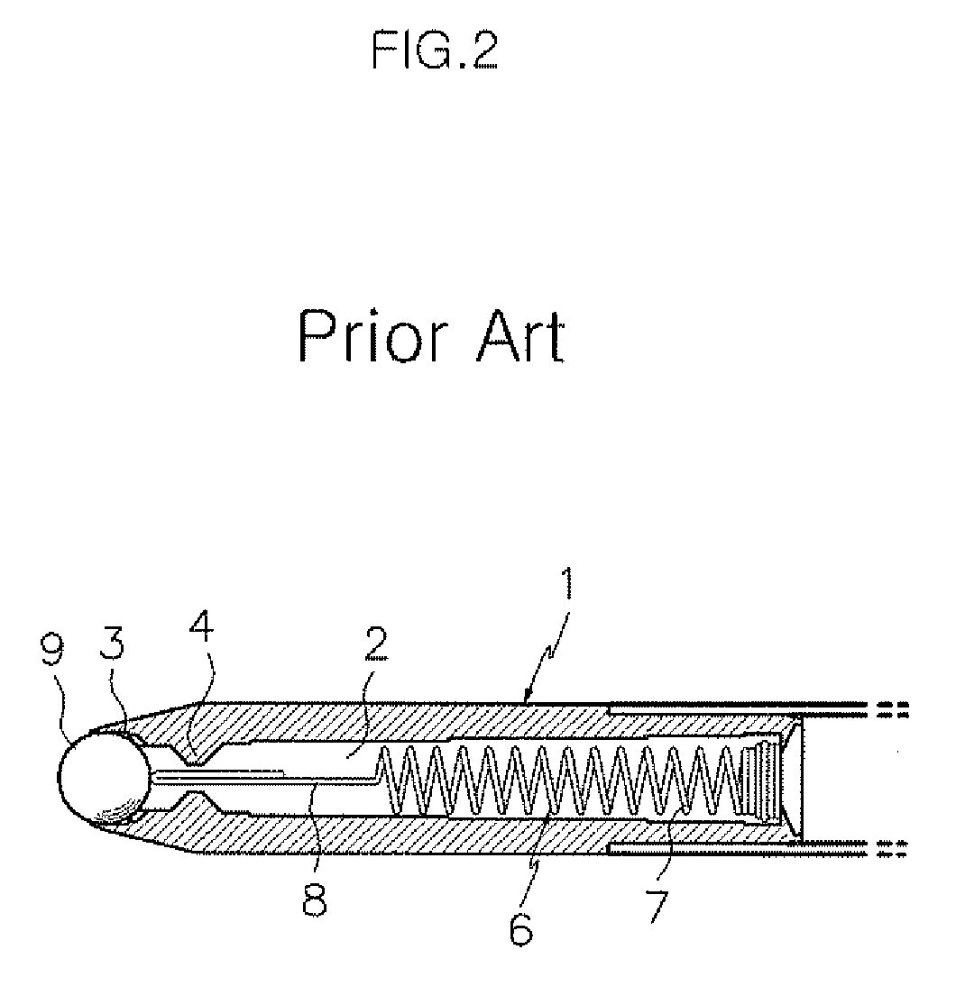 Ballpoint pen tip