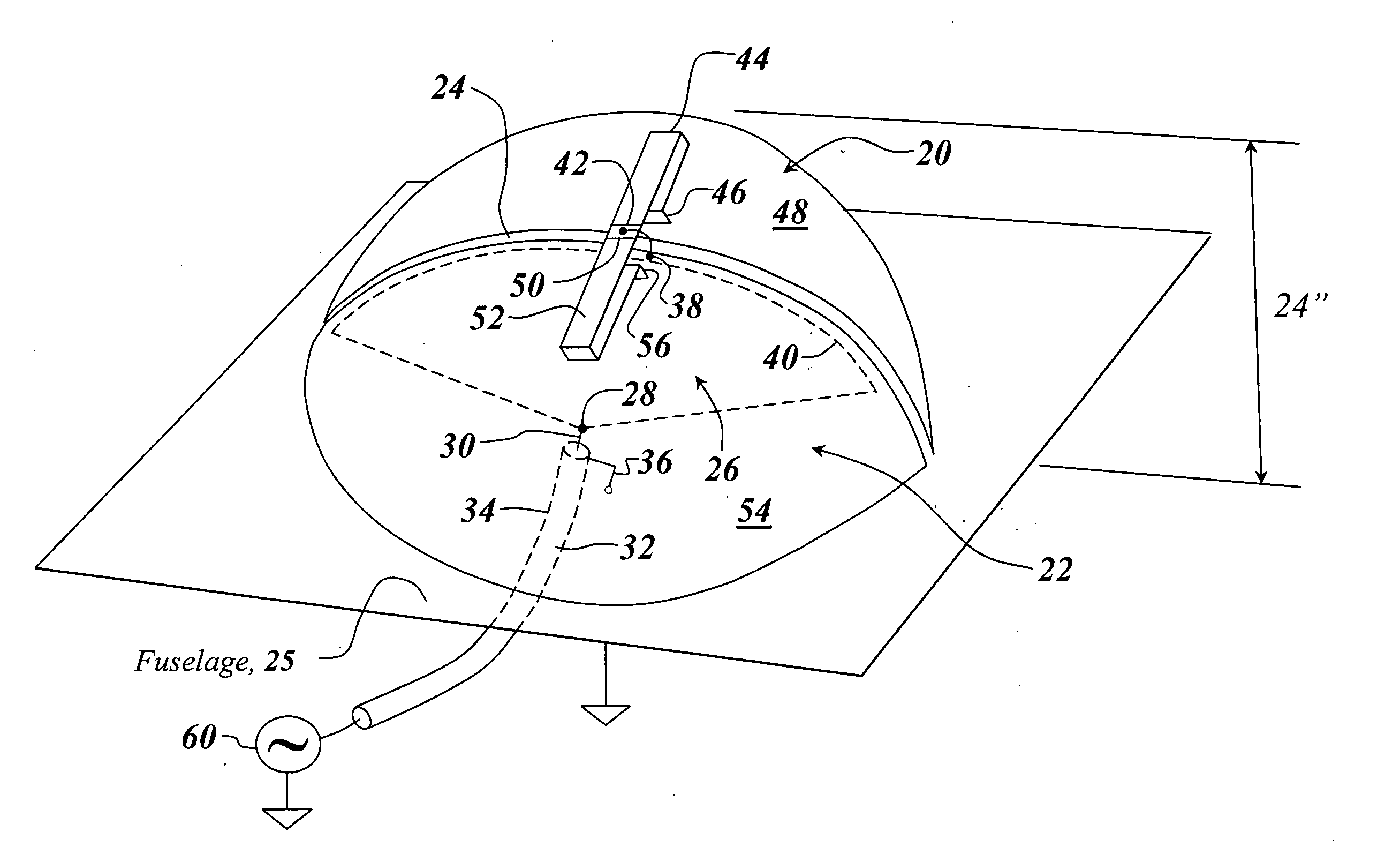 Hemispherical meander line loaded antenna