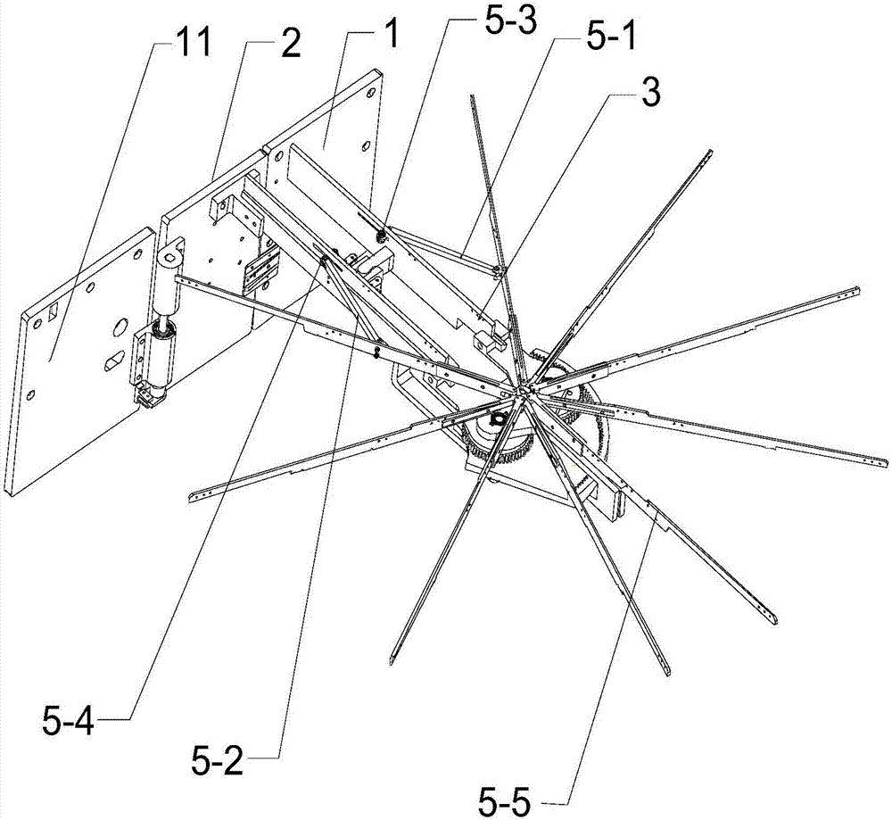 Planetary-gear-train-type folding and unfolding device and folding and unfolding method thereof